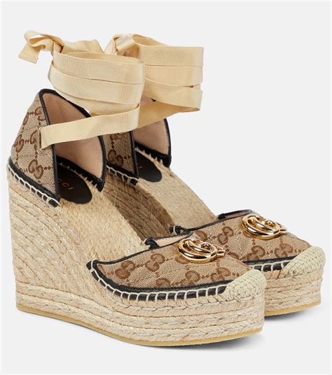 gucci baby wedge boots|gucci canvas espadrilles.